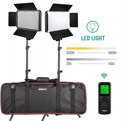 Viltrox VL-60 Bi-2 Kit de 2 Panel Led Bi-Color 60W/6324LM Regulable 3300K-5600K LED CRI 95+