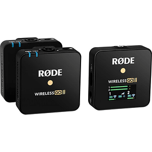Rode Wireless GO II Kit Micrófono Compacto Digital para 2 personas (2.4 GHz, Black)