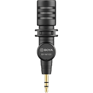BOYA BY-M100 Micrófono Condensador Ultracompacto con Plug de 3.5mm TRS