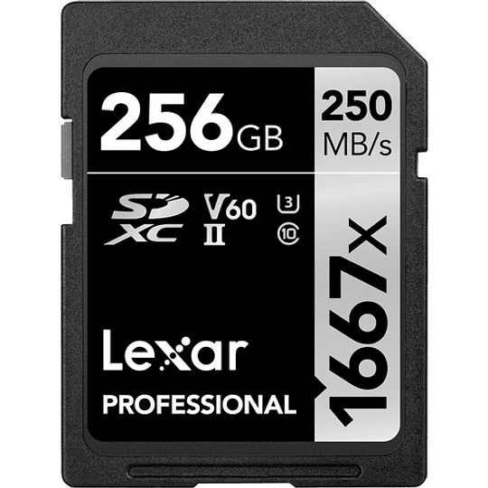 Lexar 256GB Professional 1667x UHS-II U3 SDXC V60 250MB/S Tarjeta de Memoria 4K - Image 2
