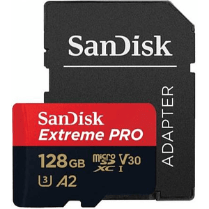 Sandisk Extreme Pro de 128GB A2 MicroSD / SDSQXCY-128G-GN6MA