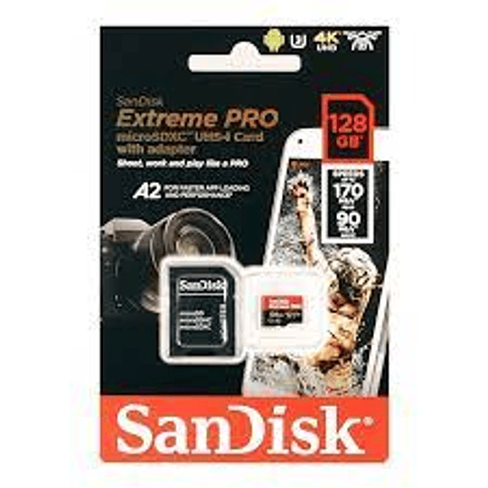 Sandisk Extreme Pro de 128GB A2 MicroSD / SDSQXCY-128G-GN6MA - Image 3