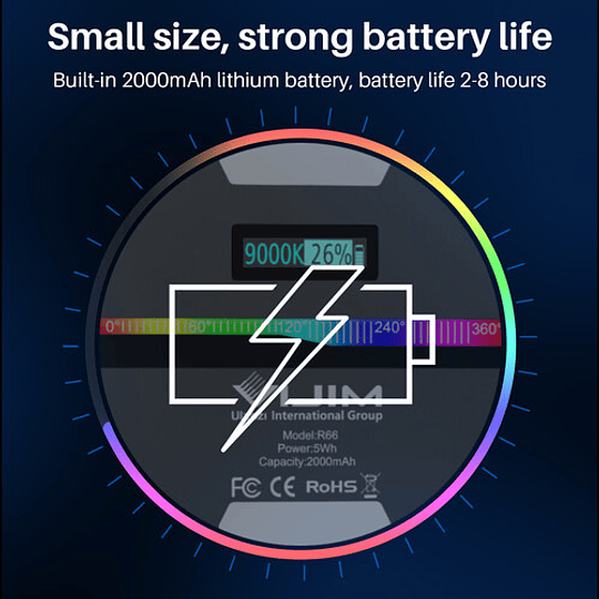 Ulanzi R66 RGB Mini Luz Led Magnético para Smartphones y Teletrabajo - Image 8