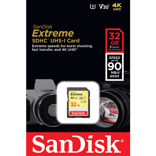 SanDisk Extreme 32GB UHS-I Tarjeta de Memoria SDHC / SDSDXVE-032G-GNCIN - Image 2
