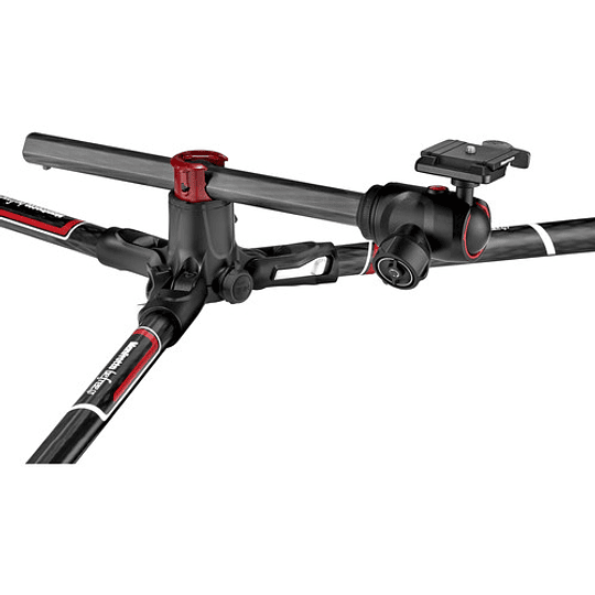 Manfrotto Befree GT XPRO Fibra de Carbono Trípode de Viaje con Cabezal 496 Ball Head / MKBFRC4GTXP-BH Cenital - Image 7