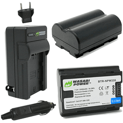Wasabi Power NP-W235 para Fujifilm Kit de 2 Baterías y Cargadores de Pared y Auto 