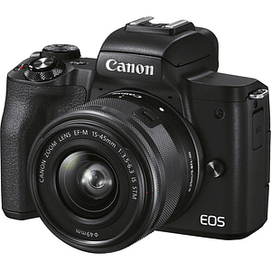 Canon EOS M50 Mark II Mirrorless Kit Cámara con Lente 15-45mm (Black)