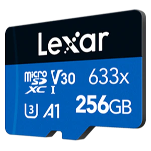 Lexar 256GB High-Performance 633x UHS-I microSDXC Tarjeta de Memoria con Adaptador SD / LX10003
