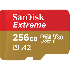 SanDisk 256GB Extreme UHS-I Tarjeta microSDXC con Adaptador / SDSQXA1-256G-GN6MA