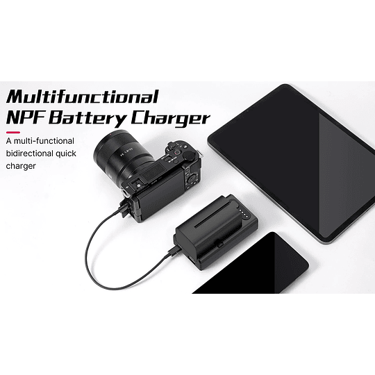 Ulanzi NP-F01 Interfaz Multifuncional y cargador de baterías NP-F. - Image 7