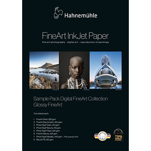 HAHNEMUHLE SAMPLE PACK DIGITAL FINEART COLLECTION GLOSSY 10640308 HAHNEMUHLE