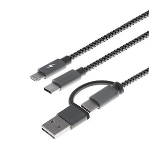 XTECH XTC560 CABLE 5 EN 1 MICROUSB USB A USBC LIGHTNING 1.2MTS