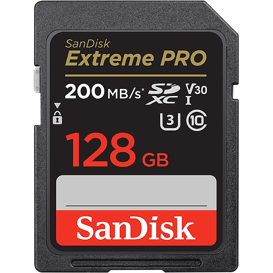 SANDISK EXTREME PRO 128GB 200 MB/S SDXC UHS-I SDSDXXD-128G-G