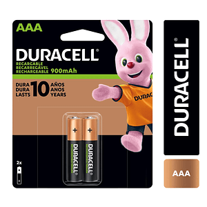 Duracell 1018021 Pilas Recargables 2 unidades AAA 900MAH