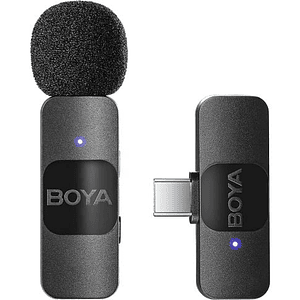 Boya BY-V10 Micrófono Inalámbrico ultra compacto 2.4 GHZ conector USB-C.