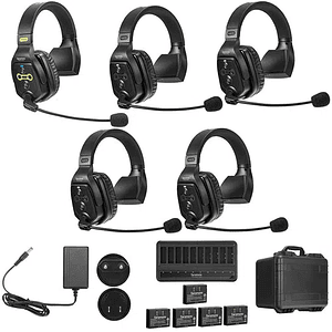Saramonic WITALK WT5S Sistema intercomunicador FULL-DUPLEX para 5 usuarios , audífonos simple.