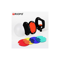 Triopo TR-08 set de accesorios para flash speedlight universal.