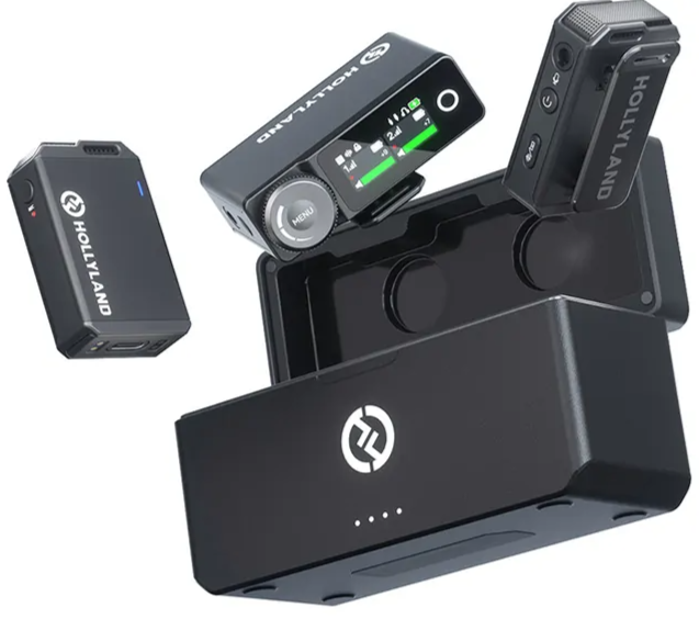 HOLLYLAND LARK MAX Sistema de 2 microfonos Omni 2.4 digital