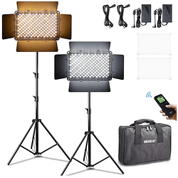 Viltrox VL-D60T Kit de 2 Panel Led Bi-Color 60W/6324LM Regulable 3300K-5600K LED CRI 95+