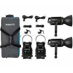 Nanlite Kit Forza 300B II Bi-Color LED Monolight Maleta de Viaje de 2 Cabezales Montura Bowens S / 31-2010 2KIT-ST