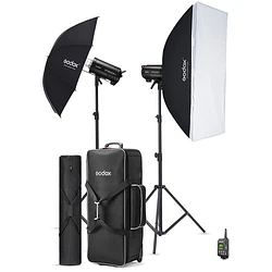 Godox QT600IIIM Kit 2 Cabezales de Flash de 600W + Accesorios y Maleta Rigida