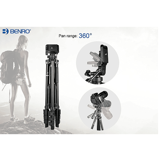 Benro T560 Trípode Básico Universal para Fotografía y Video - Image 3