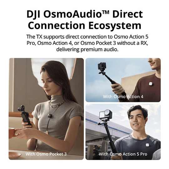 DJI Mic Mini Micrófono Lavalier Inalámbrico Doble para Cámaras y Smartphones (2,4GHz) / 1000009018 - Image 3