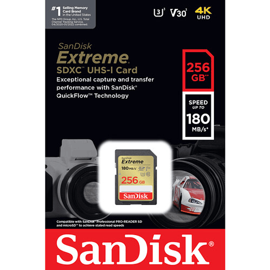 SanDisk 256GB Extreme UHS-I SDXC Tarjeta de Memoria SD / SDSDXVV-256G - Image 4