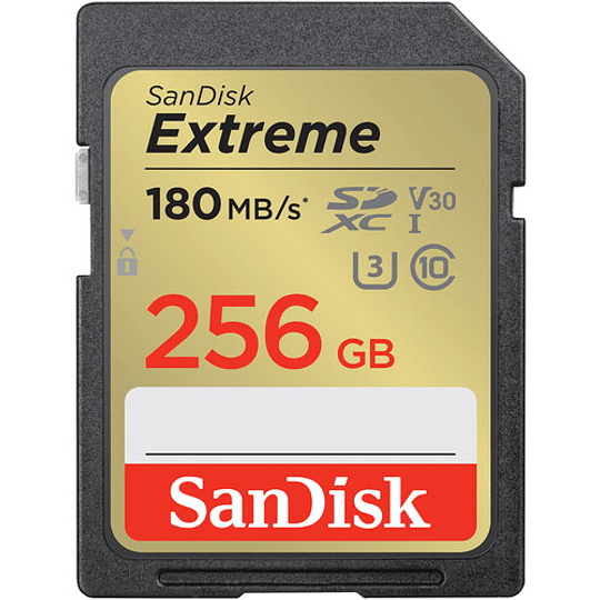 SanDisk 256GB Extreme UHS-I SDXC Tarjeta de Memoria SD / SDSDXVV-256G - Image 1