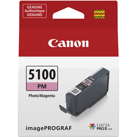 Canon PFI-5100 PM Photo Magenta LUCIA PRO II Tinta (14.4mL) - Image 2