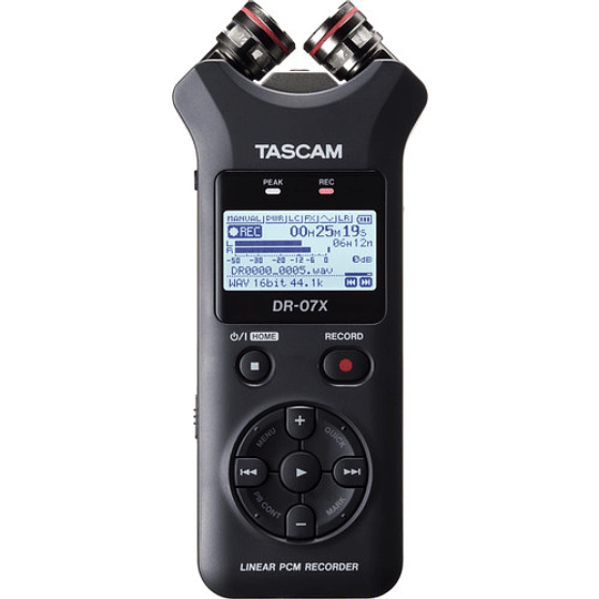 Tascam DR-07X Grabador de Audio Portátil de 2 entradas / 2 Pistas con Micrófono Estéreo Ajustable Integrado - Image 1