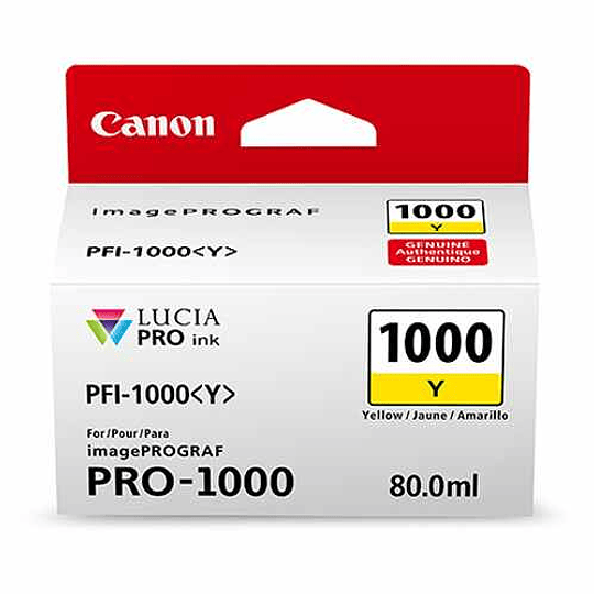 Canon PFI-1000 Y Tinta YELLOW LUCIA PRO (imagePROGRAF PRO-1000) - Image 3