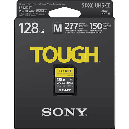 Sony 128GB SF-M Tough Series UHS-II Tarjeta de Memoria SDXC / SF-M128T/T1 - Image 2