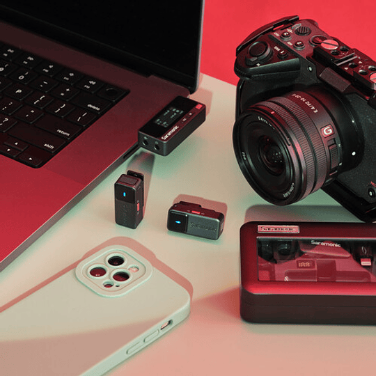 Saramonic Air Kit de Micrófonos Lavalier Inalámbrico 2,4GHz de 2TX y 1RX más Estuche de Carga - Image 8