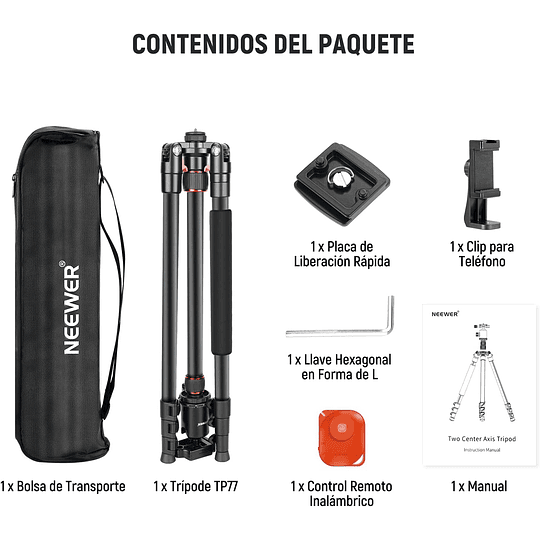 Neewer Trípode Monopie 195cm con Soporte y Control Remoto / 10104153 - Image 9