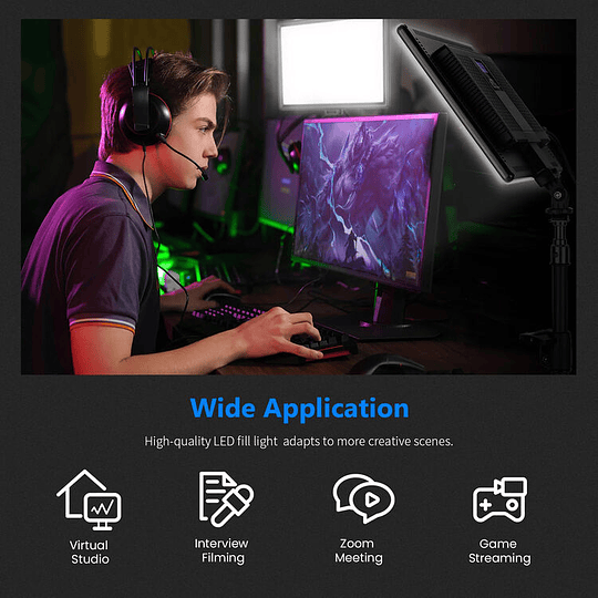 Neewer NL-192AI LUZ DE PANEL PLANO DE 40W CON SOPORTE DE LUZ / 10099293 - Image 5