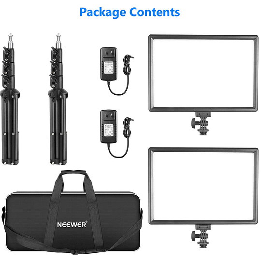 Neewer NL-192AI LUZ DE PANEL PLANO DE 40W CON SOPORTE DE LUZ / 10099293 - Image 2