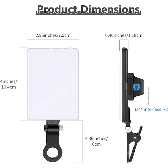 Neewer NL-60AI Luz LED  con Clip para Videollamadas / 10099181 - Image 3