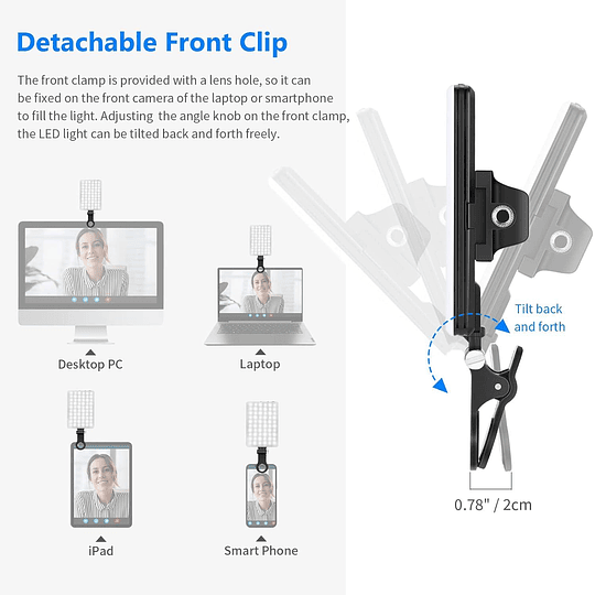 Neewer NL-60AI Luz LED  con Clip para Videollamadas / 10099181 - Image 4