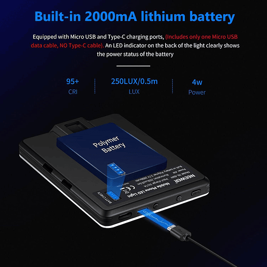 Neewer NL-60AI Luz LED  con Clip para Videollamadas / 10099181 - Image 7