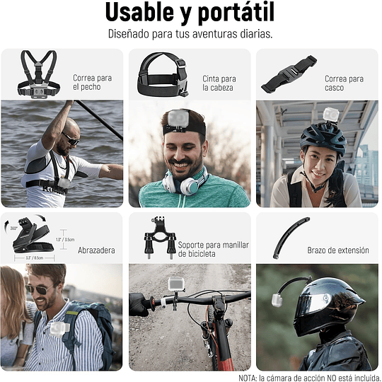 Neewer Kit Accesorios 50 en 1  para Cámaras de Acción / 10101704 - Image 7