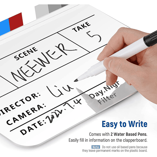 Neewer Claqueta de Director de Acrílico 30x20cm / 10100538 - Image 4