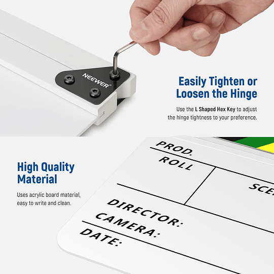 Neewer Claqueta de Director de Acrílico 30x20cm / 10100538 - Image 5