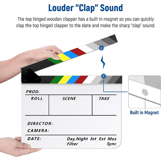 Neewer Claqueta de Director de Acrílico 30x20cm / 10100538 - Image 8