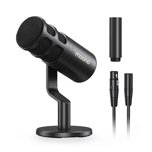 Maono PD100 XLR Microfono Dinamico para Grabación y Podcast