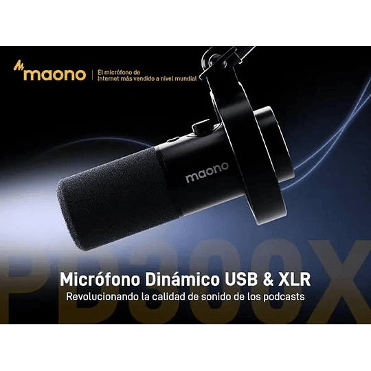 Maono PD300X XLR USB Microfono Dinámico para Grabación y Podcast - Image 4