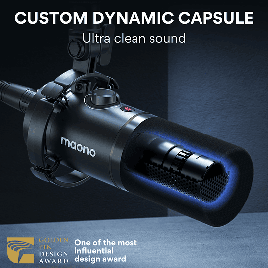 Maono PD200X Microfono Dinamico XLR USB Ideal para Podcast, Streaming y Producciones Profesionales - Image 7