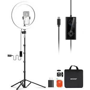 Neewer RH12B Anillo de Luz LED de 30,5cm con Soporte de 180cm