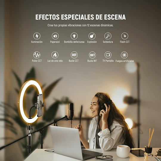 Neewer RH12B Anillo de Luz LED de 30,5cm con Soporte de 180cm - Image 4