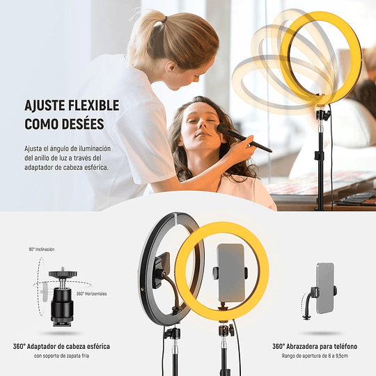 Neewer RH12B Anillo de Luz LED de 30,5cm con Soporte de 180cm - Image 5